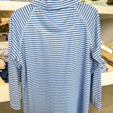 Boys Navy/Powder LS Polo