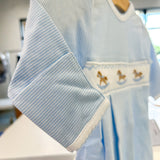Blue Striped Rocking Horse Gown