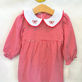Red Striped Christmas Bow Dress