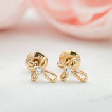 Gold Cross Earrings