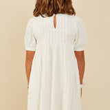 Simone Textured Knit Puff Sleeve Dress