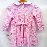 Girls Pink French Toille Print Dress