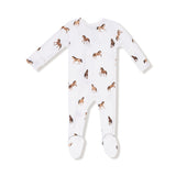 Mini Horses 2 Way Zipper Footie