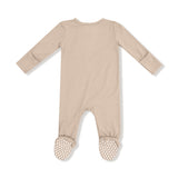 2 Way Zipper Footie- Smoke Gray