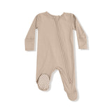 2 Way Zipper Footie- Smoke Gray