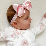 Add-A-Bow Ruffle Elastic Pink