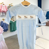 Blue Striped Rocking Horse Gown