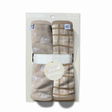 Beige Neutral Storks- Burp Cloths Set