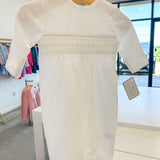 Scarlett White Smocked Gown