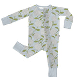 Hydrangeas- Zip Convertible PJs w/ Ruffles