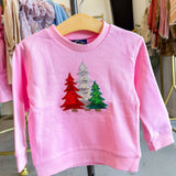 Pink Sparkly Christmas Tree Sweatshirt