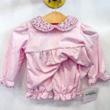 Girls Pink Knit Bloomer Set Liberty Trim