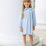 Catherine Dress- Light Blue Gingham