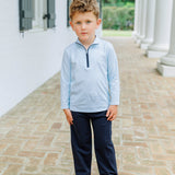 Evan Pullover Pants Set- Mini Blue Gingham