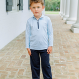 Evan Pullover Pants Set- Mini Blue Gingham