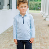Evan Pullover Pants Set- Mini Blue Gingham