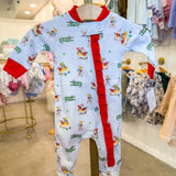 Girls Cajun Christmas Zipper Footie