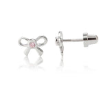 Silver Bow Earrings