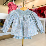 ANDREA - Blue Liberty Floral Bishop Bloomer Set L/S