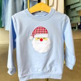 French Terry Santa Pullover Blue