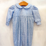 Girls Blue Liberty Print Long Romper