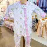 Nutcrackers Pima Girls Zipper Footie