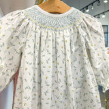 Mia Blue Floral Smocked Dress