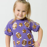 Purple Football Top