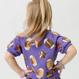 Purple Football Top