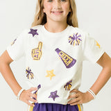 Purple & Yellow Cheer Shirt