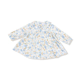 Sweet Rose Calico LS Petal Collar Dress + Bloomer