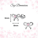 Silver Bow Earrings