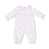 Dainty Buds & Bows Smocked LS Romper