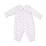 Dainty Buds & Bows Smocked LS Romper