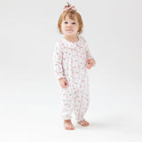 Dainty Buds & Bows Smocked LS Romper
