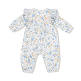Sweet Rose Calico Ls Petal Ruffle Romper