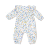 Sweet Rose Calico Ls Petal Ruffle Romper