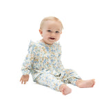 Sweet Rose Calico Ls Petal Ruffle Romper