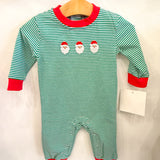 Green Striped Santa Romper