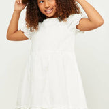 Clara Off White Swiss Dot Dress