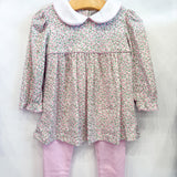Girls Pink Liberty Floral Pants Set