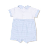 Boys Golf Carts Blue Polo Shortie W/ Contrast