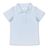 Light Blue Striped Polo Shirt