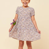 Lavender Ditsy Floral Dress