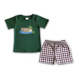 Plaid Duck Shorts Set