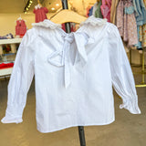 Joy LS Peter Pan Collar White Shirt