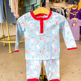 Milk & Cookies Blue Pajamas