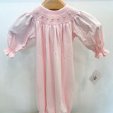 Sally Pink Smocked Gown