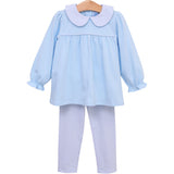 Abigail Light Blue Pants Set