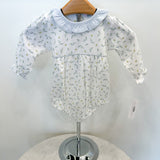 Mia Blue Floral Long Sleeve Bubble